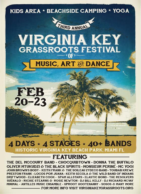 Virginia Key Grassroots Festival Announces 2014 Line-Up