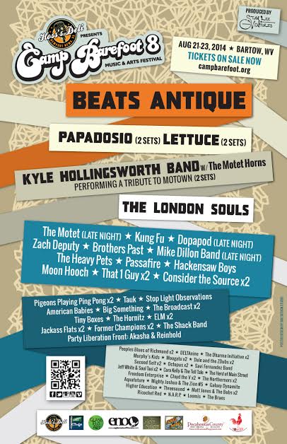 Camp Barefoot 8 Hosts Beats Antique, Papadosio, Lettuce & Others