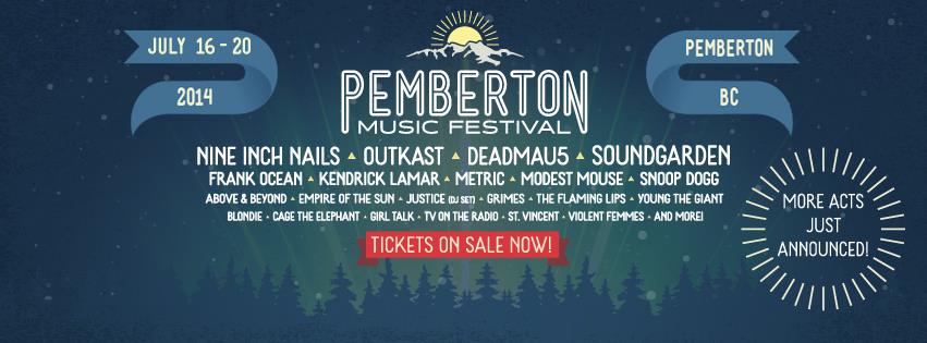 More Artists Announced to 2014 Pemberton Music Festival
