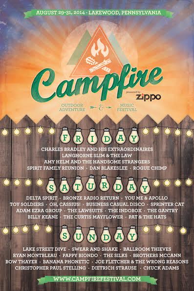 Campfire Outdoor Adventure & Music Festival Announces Schedule