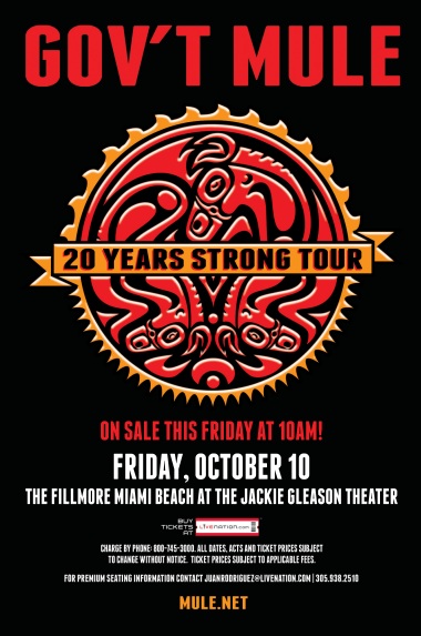 Gov't Mule '20 Years Strong' Tour Coming to Fillmore Miami Beach