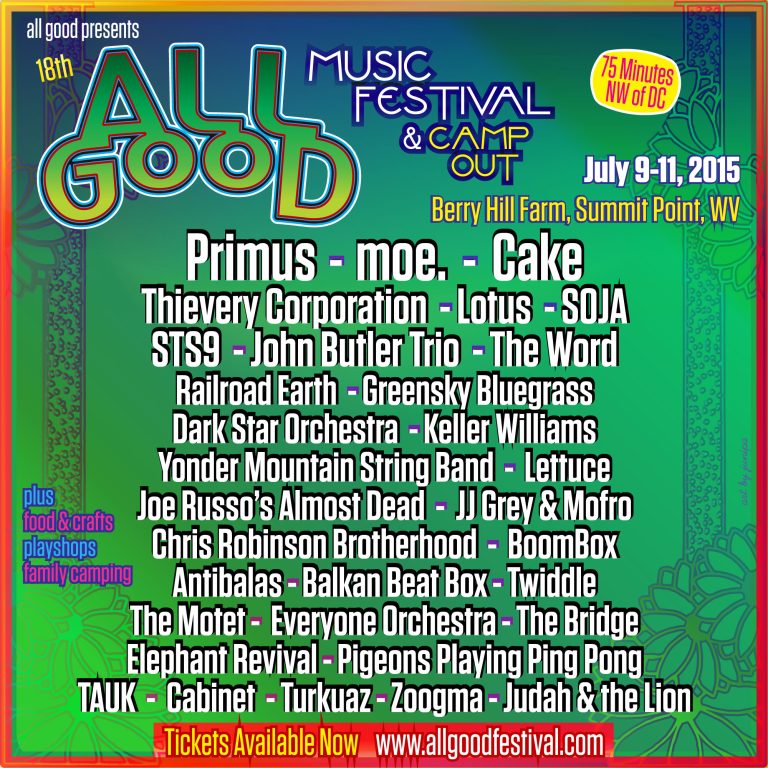 All Good Festival Adds Joe Russo's Almost Dead, Railroad Earth & More