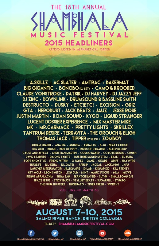Shambhala Music Festival Announces Official 2015 Lineup