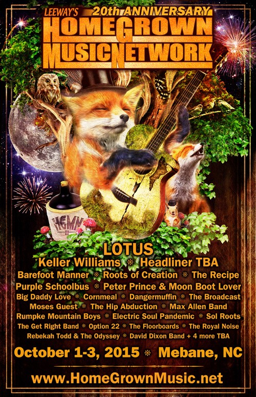 Lotus & Nine Additional Bands Join Lineup of Home Grown Music Network 20th Anniversary Festival