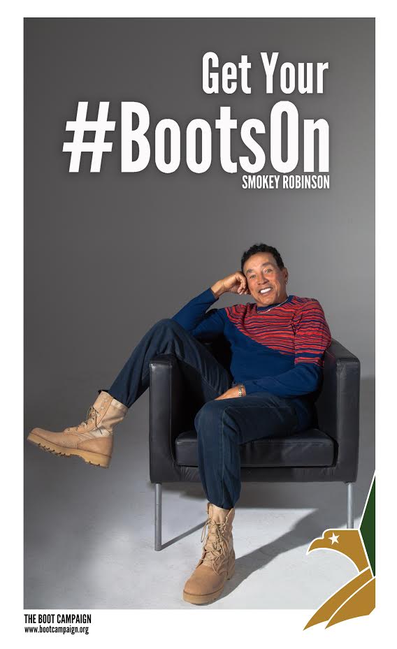 Smokey Robinson Gets His Boots on the Support America's Military