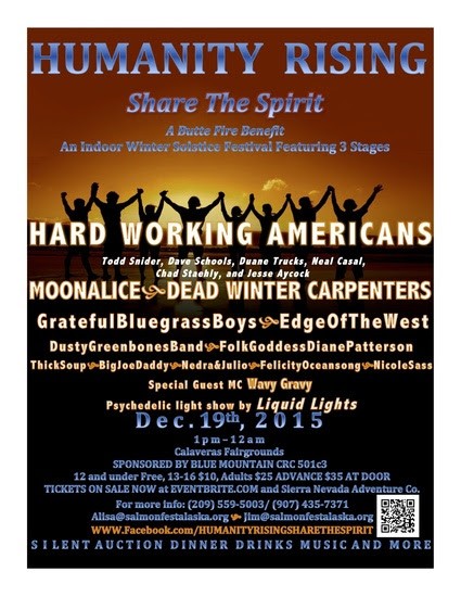 Hard Working Americans, Moonalice, Dead Winter Carpenters Play Butte Fire Benefit