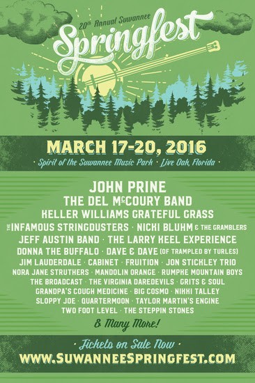 Suwannee Springfest 2016 Initial Lineup