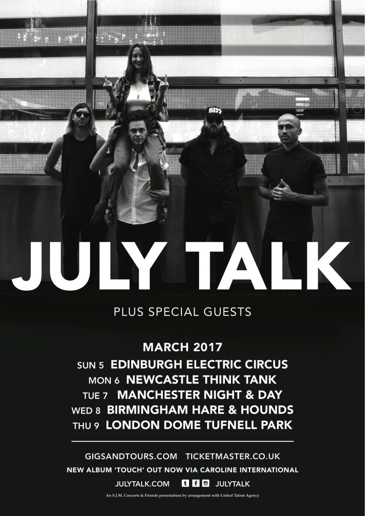 July Talk announce March 2017 UK tour