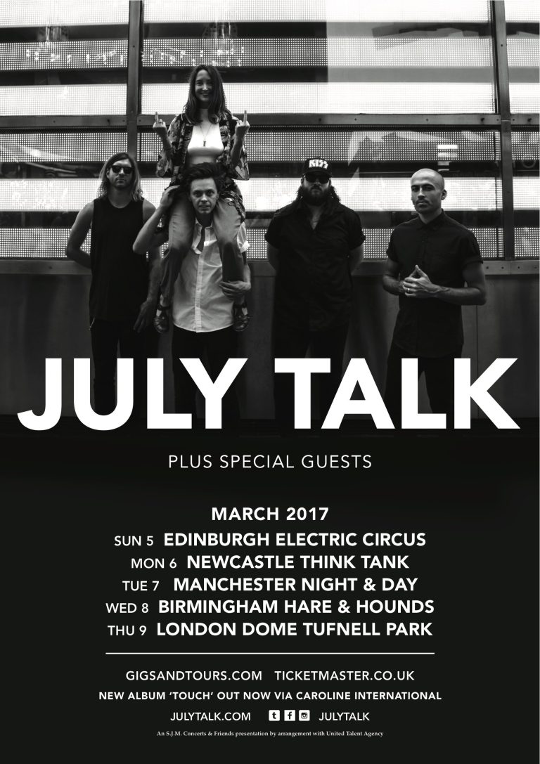July Talk announce March 2017 UK tour