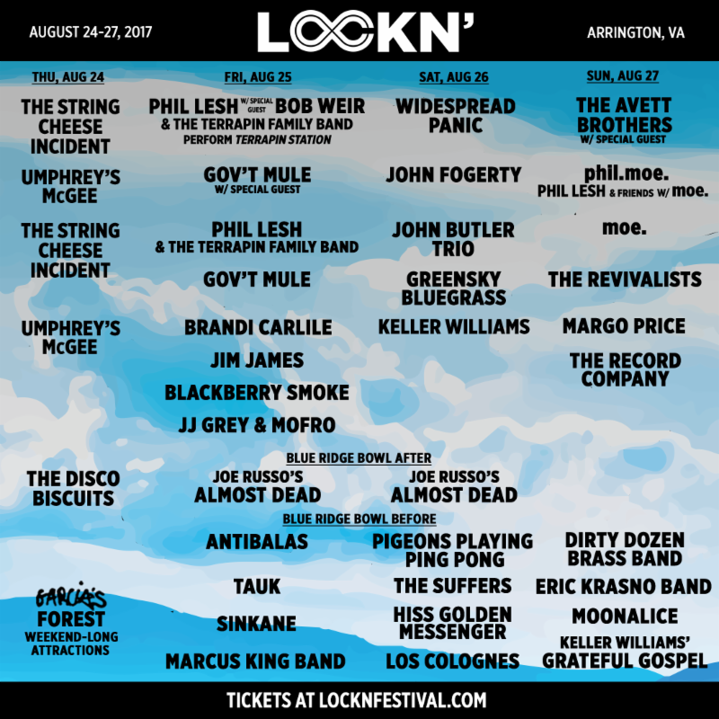 Lockn' Announces Bob Weir with Phil Lesh & Terrapin Family Band