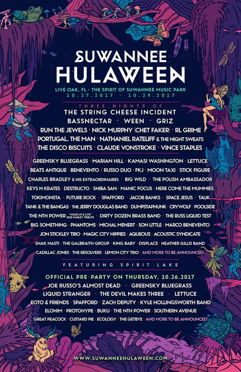 Suwannee Hulaween 2017 Artist Lineup
