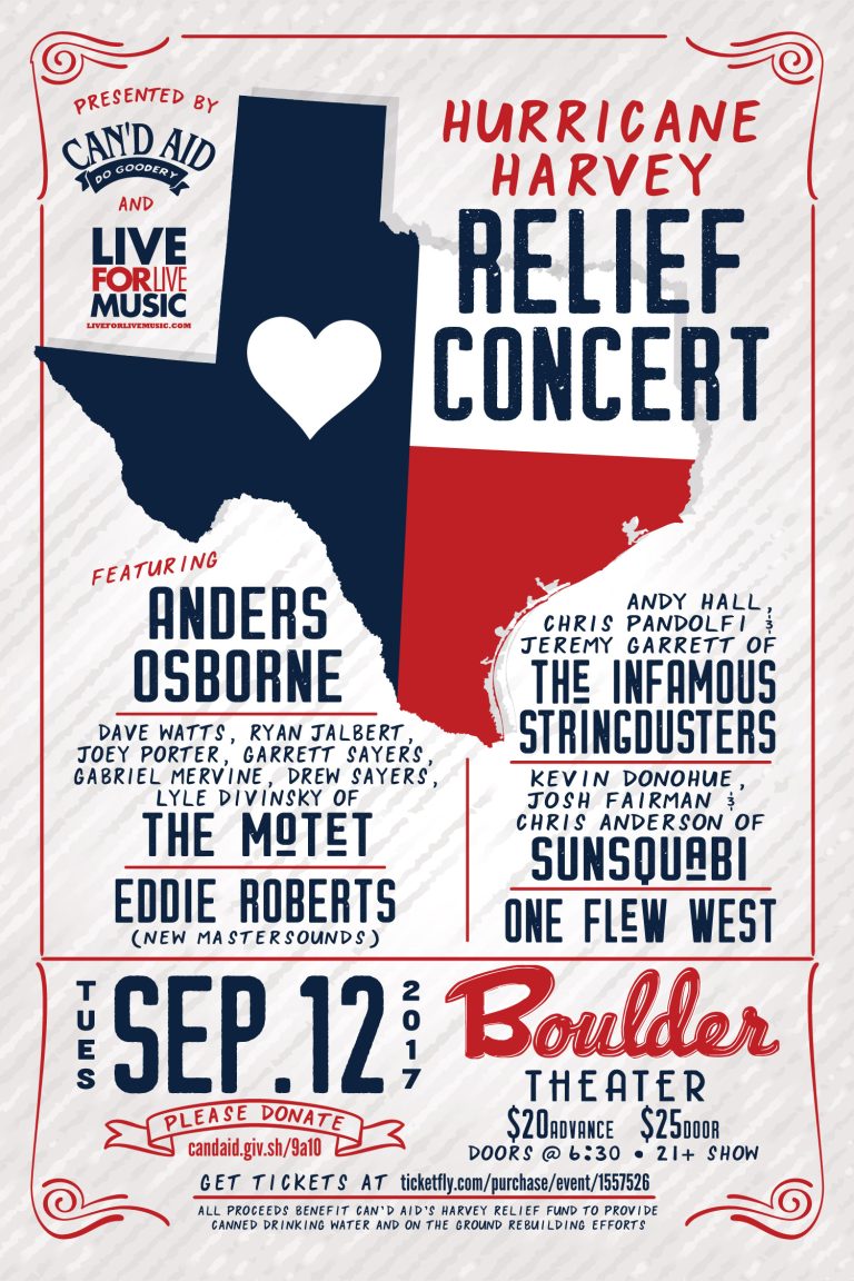 Hurricane Harvey Relief Show @ Boulder Theater