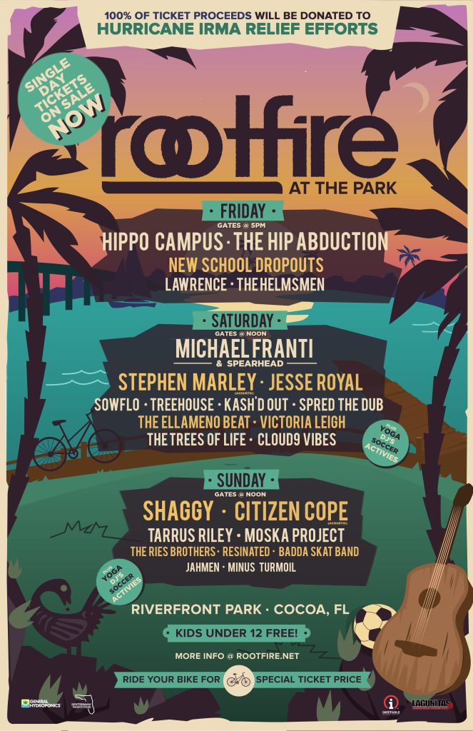 Rootfire at the Park Announce Daily Lineup