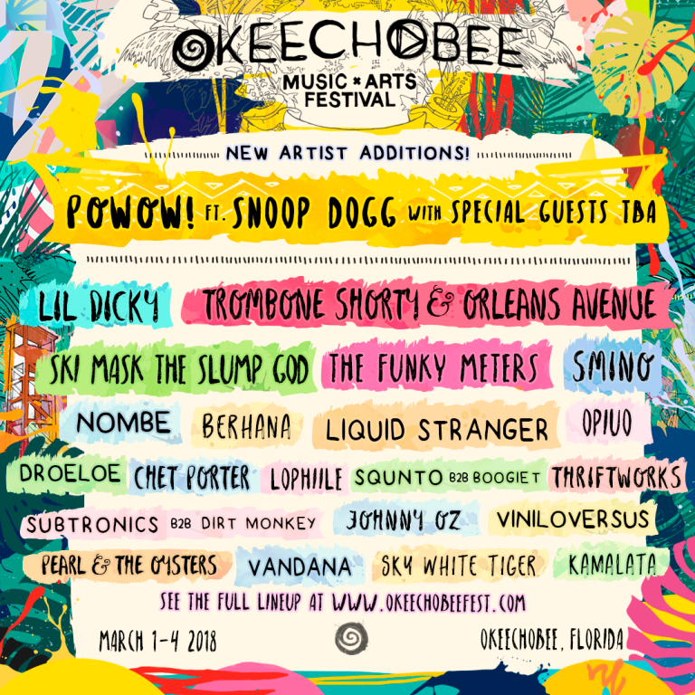 Okeechobee Music & Arts Festival Announces Snoop Dogg to Lead PoWoW