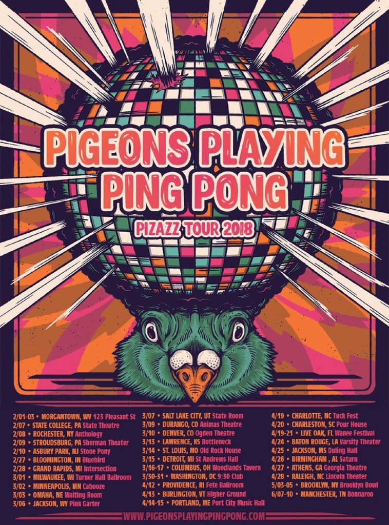 Pigeons Playing Ping Pong Announces Bonnaroo Play + Spring 2018 Tour Dates