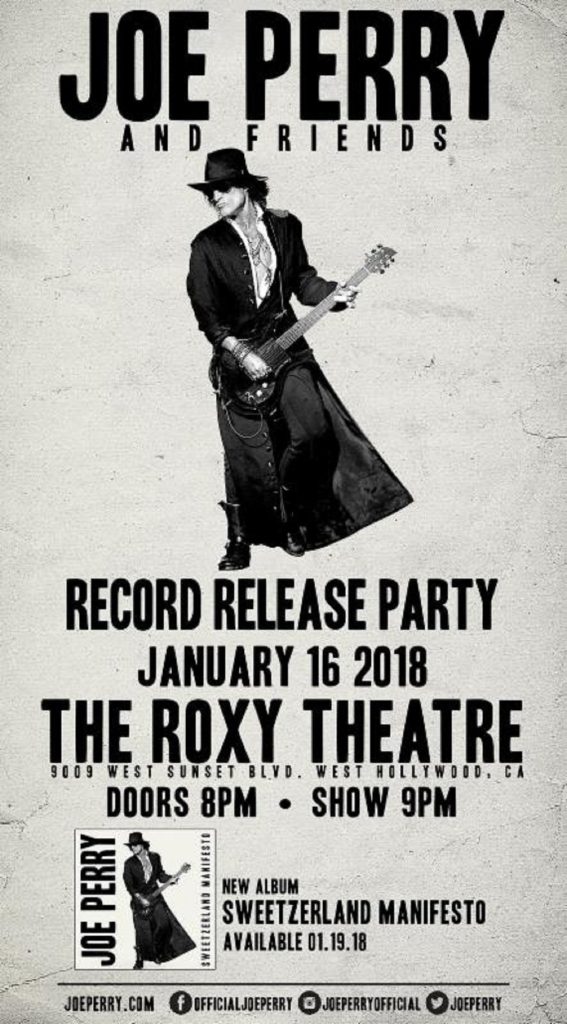Joe Perry Reveals All-Star Band For Roxy Show