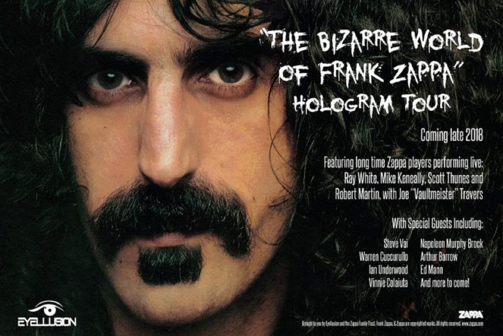 Eyellusion Announces "The Bizarre World of FRANK ZAPPA" Hologram Tour Lineup