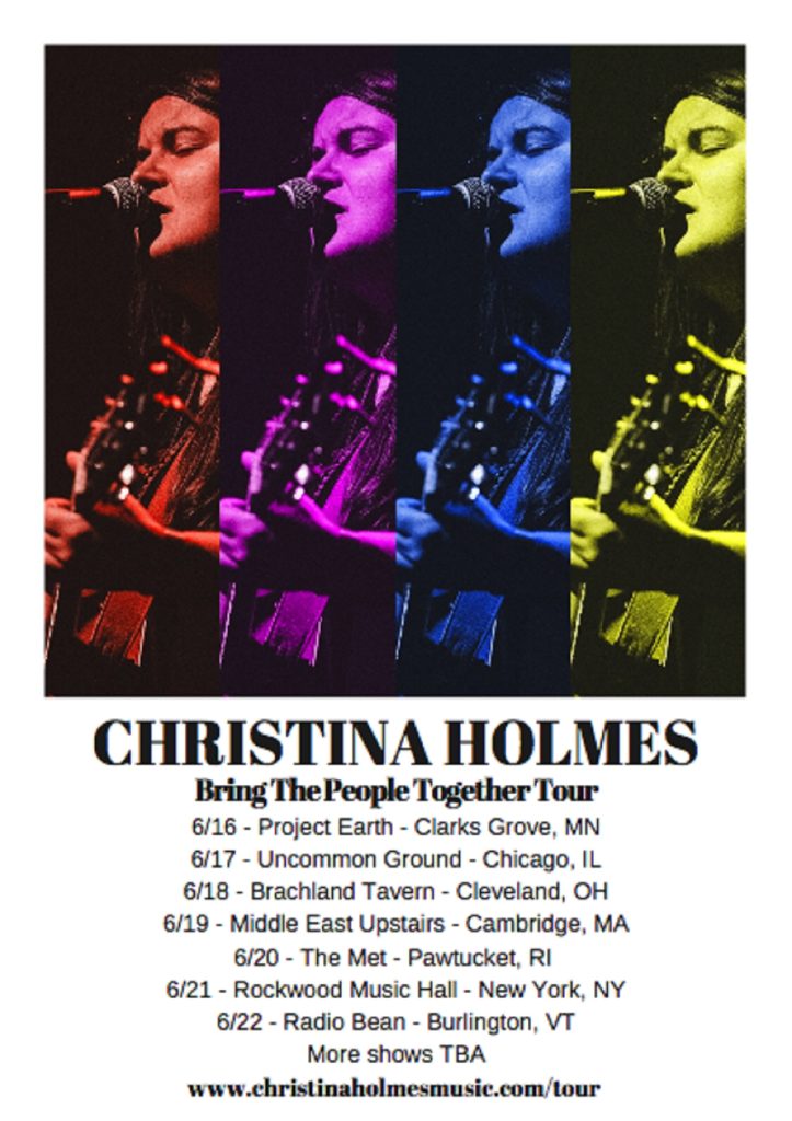 Christina Holmes to Embark on "Bring the People Together Tour" in June