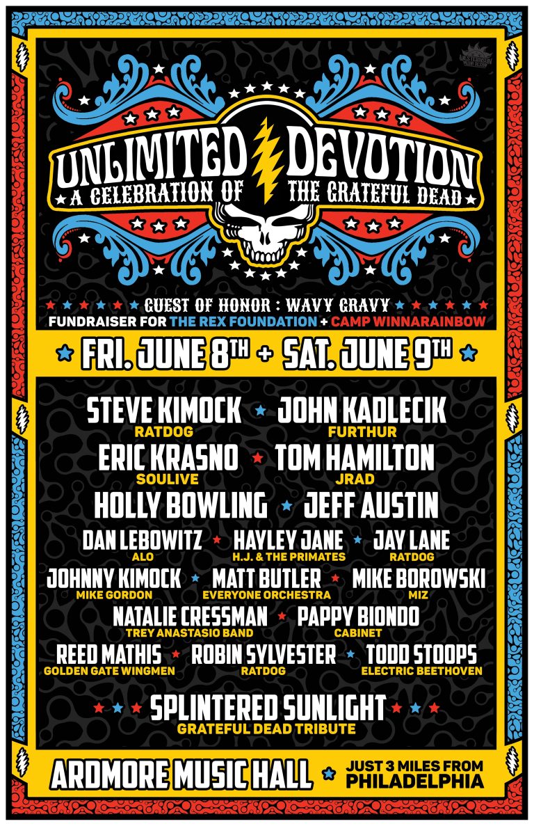 All-Star Grateful Dead Fundraiser at Ardmore Music Hall on June 8 & 9