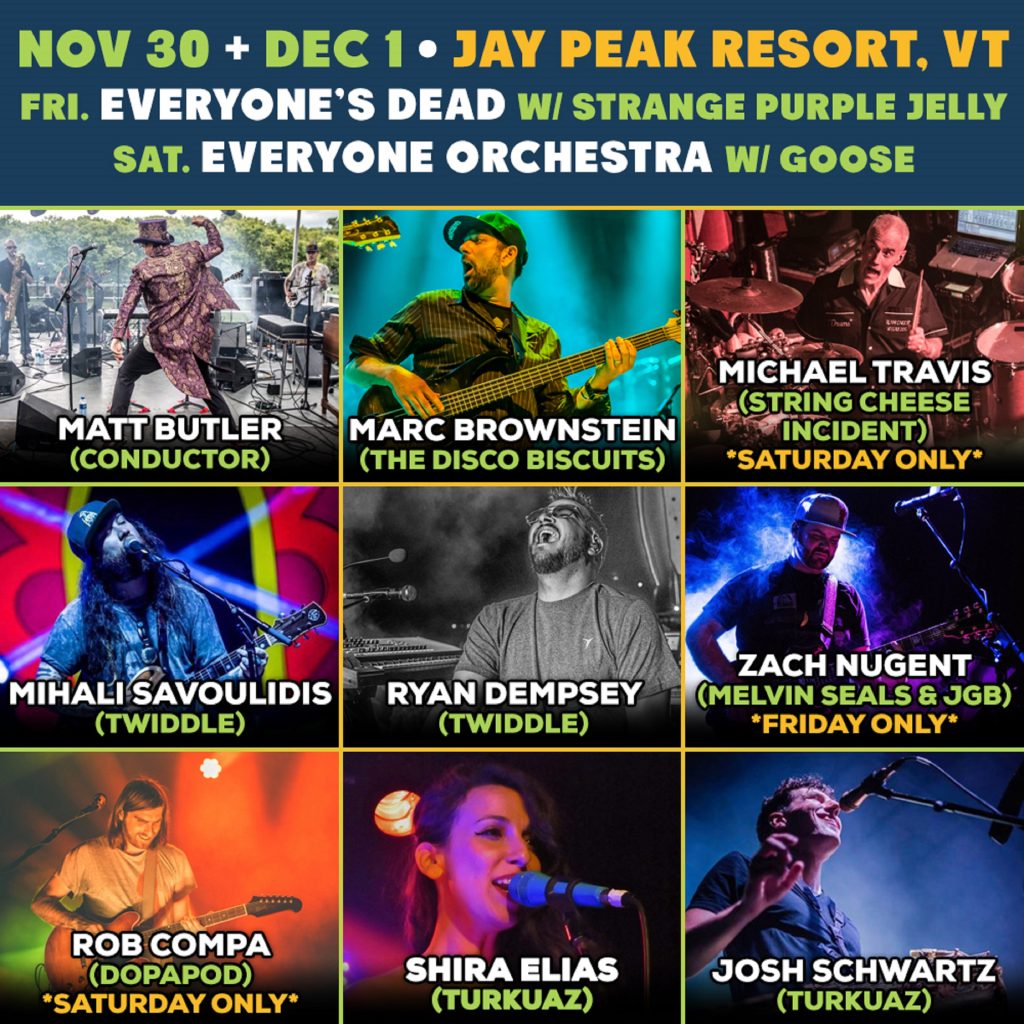 Everyone Orchestra shows in Boston & VT this weekend