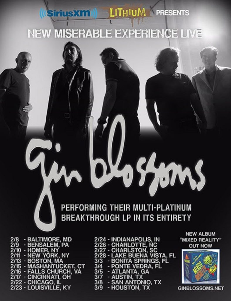GIN BLOSSOMS Announce New Leg Of "New Miserable Experience Live"