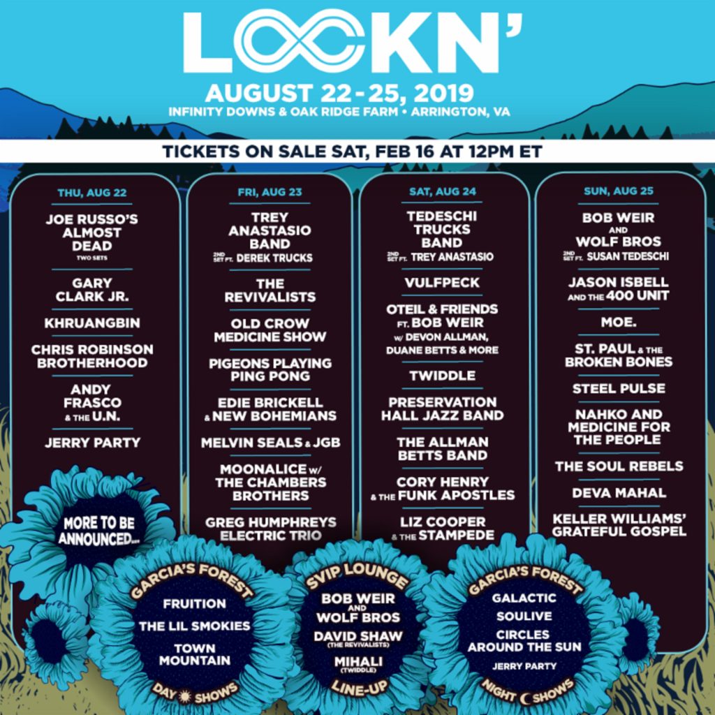LOCKN' festival reveals 2019 lineup