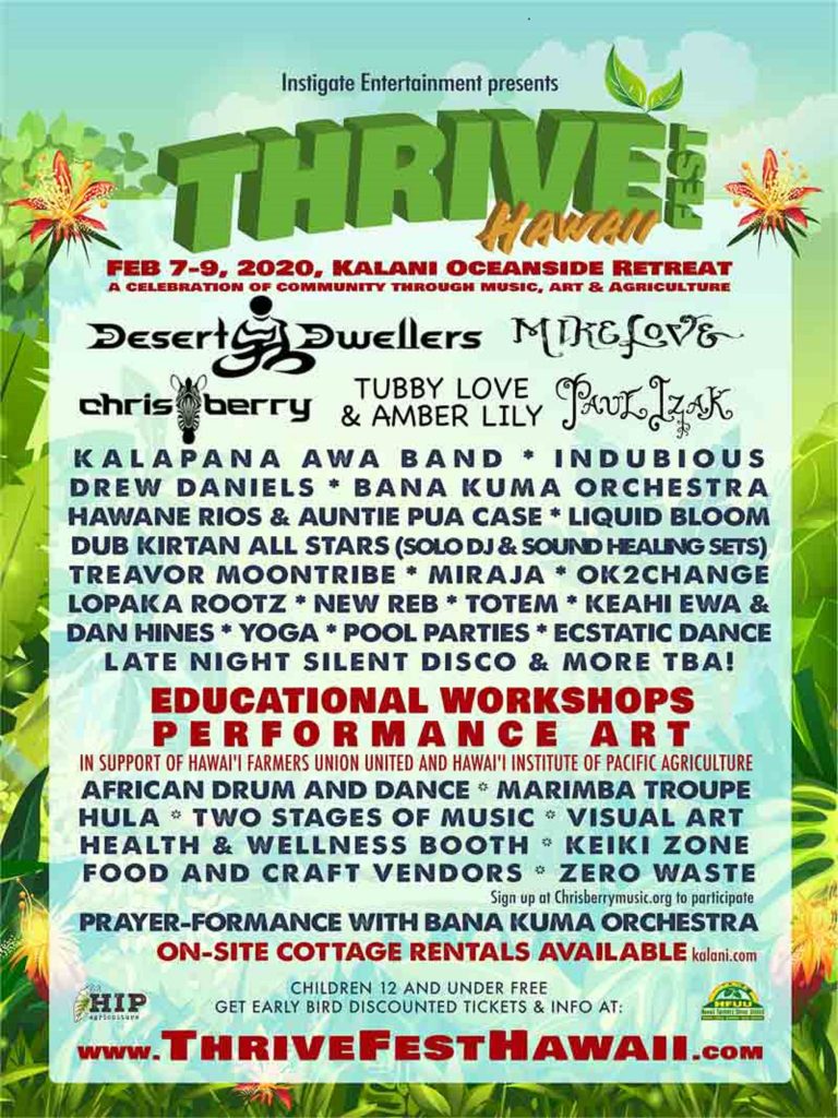 Thrive Fest Hawaii Launches a Celebration of Community Through Music, Art and Agriculture