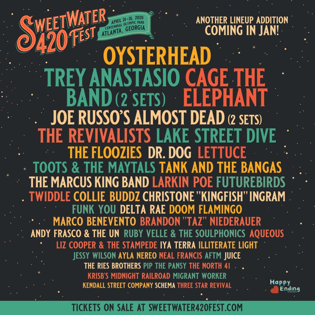 SweetWater 420 Festival Lineup 2020 Additions