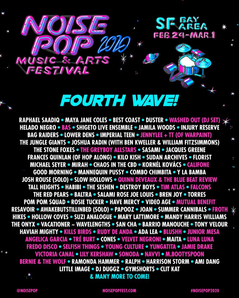 Noise Pop Announces Fourth Wave of Artists for 2020 Festival