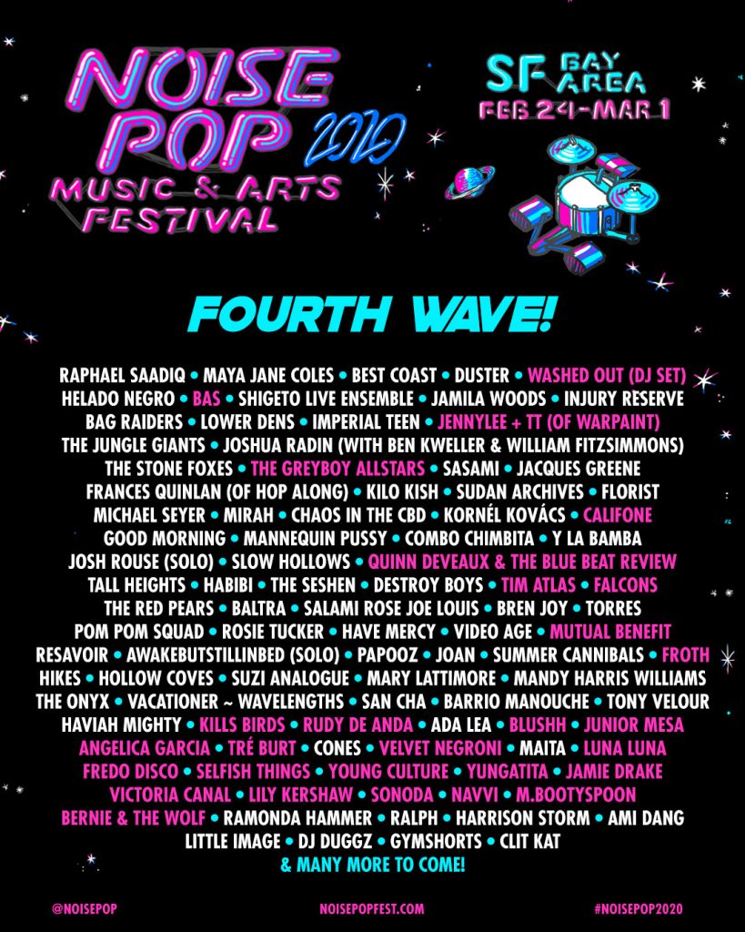Noise Pop Announces Fourth Wave of Artists for 2020 Festival