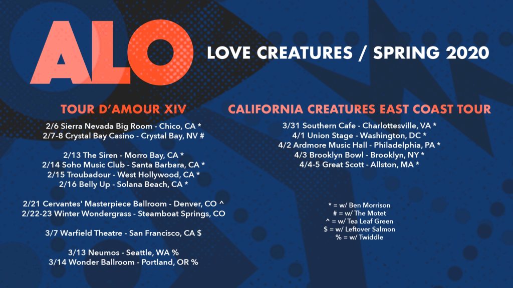 ALO KICKS OFF THEIR 14TH ANNUAL TOUR D’AMOUR THIS WEEK