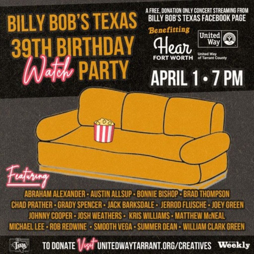 Billy Bob's Texas Hosts Live Watch Party To Celebrate Its 39th Anniversary