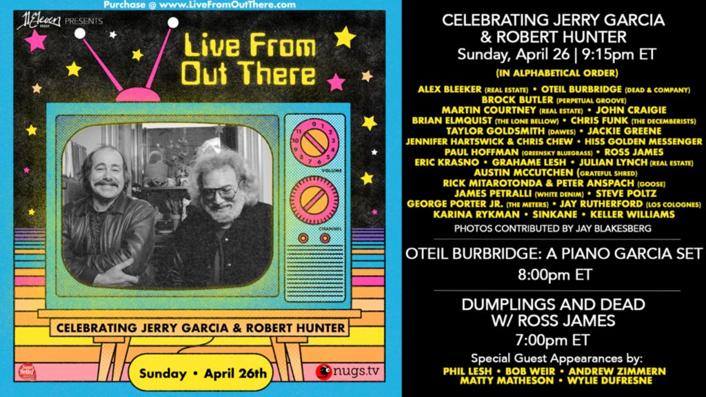 Jerry Garcia & Robert Hunter Virtual Festival for charity