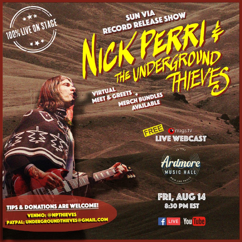 Nick Perri & The Underground Thieves livestream from the Ardmore Music Hall
