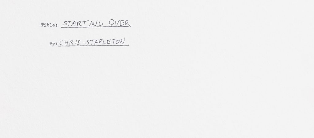 Chris Stapleton returns with new album "Starting Over"