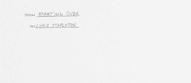 Chris Stapleton returns with new album "Starting Over"