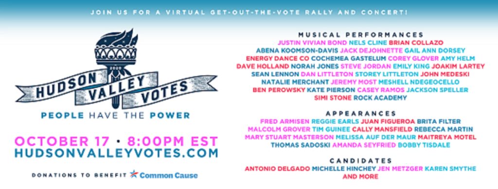 Hudson Valley Votes Virtual Concert This Sat. Oct. 17