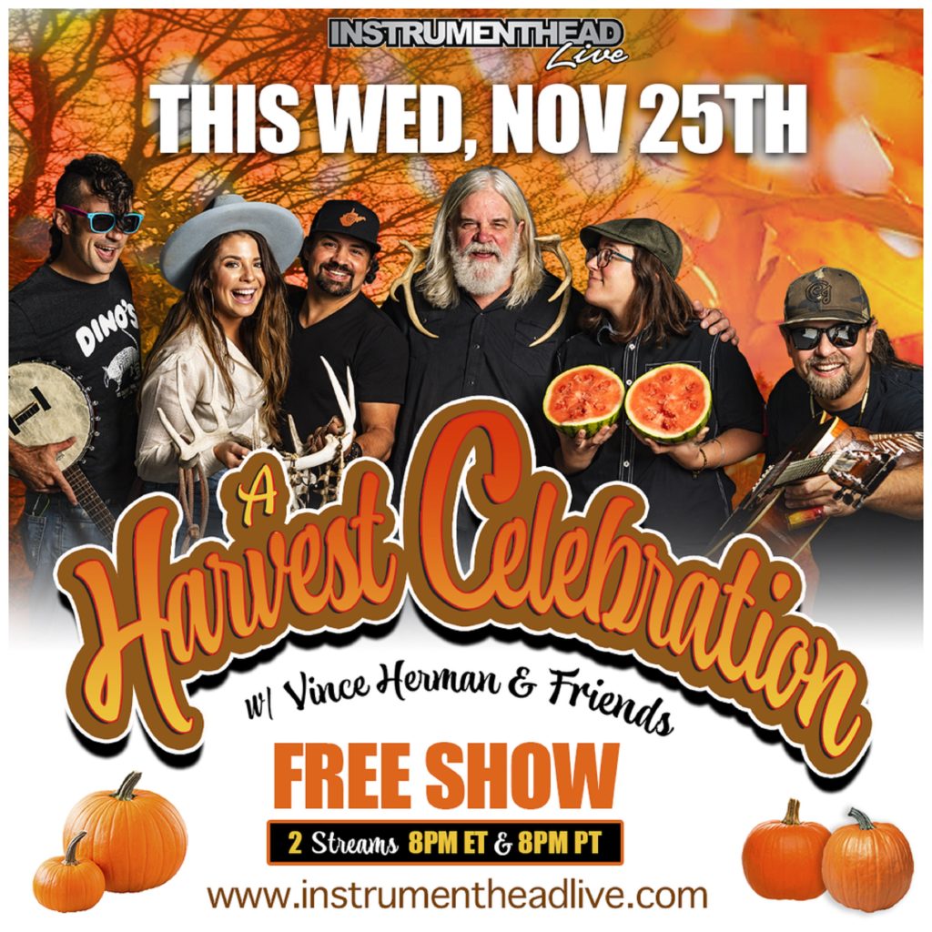 Vince Herman & Friends: A Harvest Celebration on Instrumenthead Live – Wed 11/25