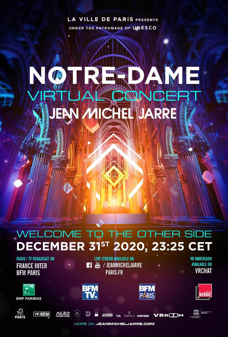 From Paris JEAN-MICHEL JARRE Presents 'Welcome To The Other Side' – A NYE Concert-Spectacular in Virtual Notre-Dame