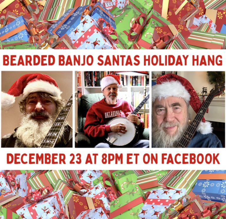 Béla Fleck, Alan Munde & Tony Trischka…Bearded Banjo Santas!