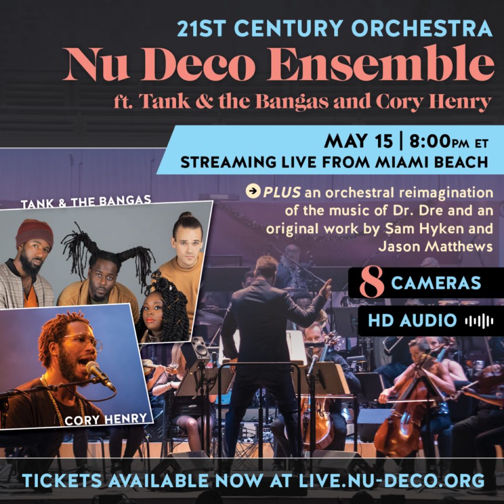 Nu Deco Ensemble announces streaming season closer ft. Tank and the Bangas