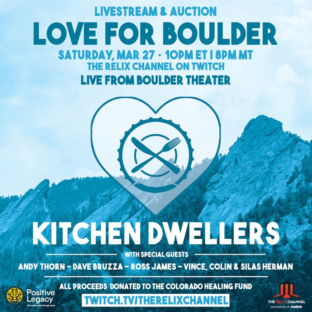 Kitchen Dwellers 'Love For Boulder' livestream benefit tonight