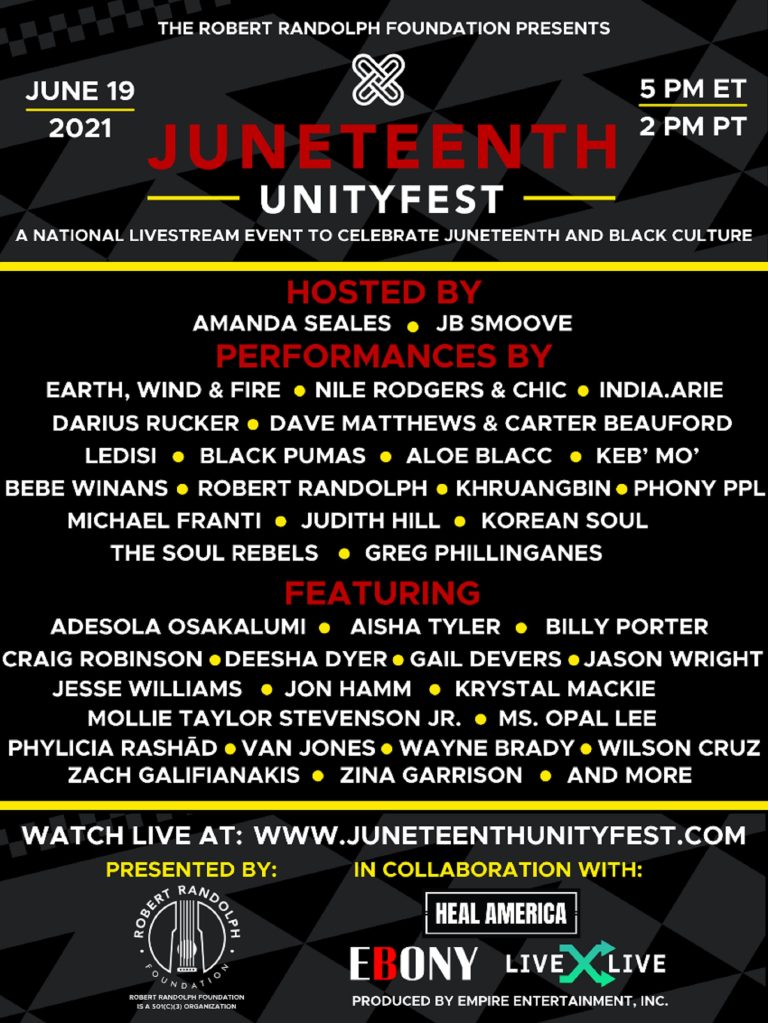 Nile Rodgers, Darius Rucker, Dave Matthews To Play Juneteenth Unityfest