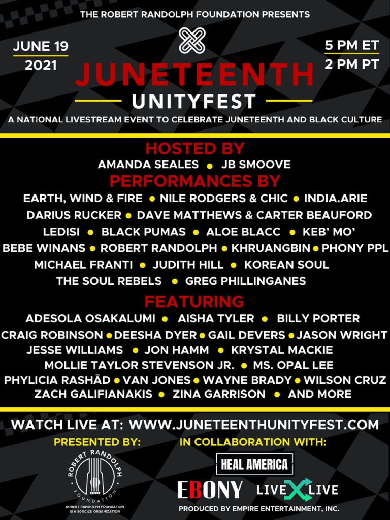 Nile Rodgers, Darius Rucker, Dave Matthews To Play Juneteenth Unityfest