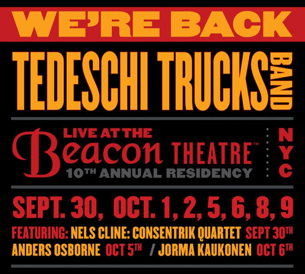 Tedeschi Trucks Band Returns to NYC 2021 Beacon Theatre Residency