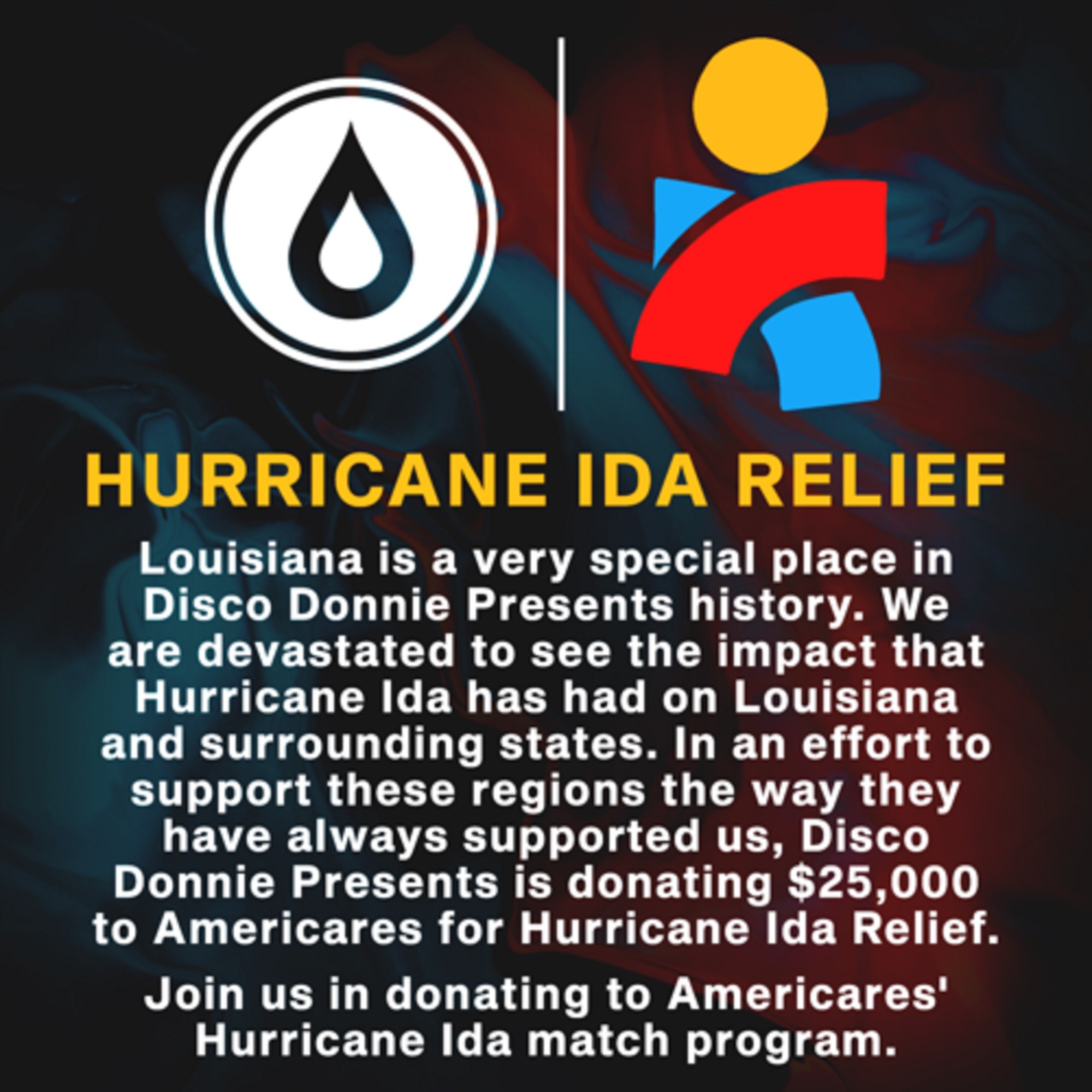 Disco Donnie Presents Donates $25,000 to Americares for Hurricane Ida Relief