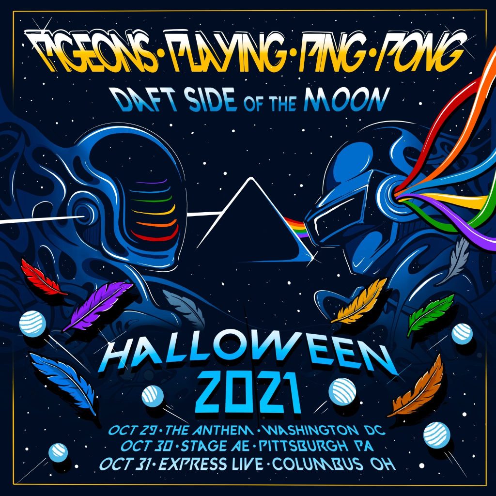 PIGEONS PLAYING PING PONG ANNOUNCES “DAFT SIDE OF THE MOON” HALLOWEEN THEME