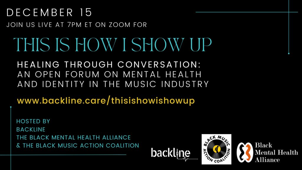 Black Music Action Coalition partners with Black Mental Health Alliance and Backline