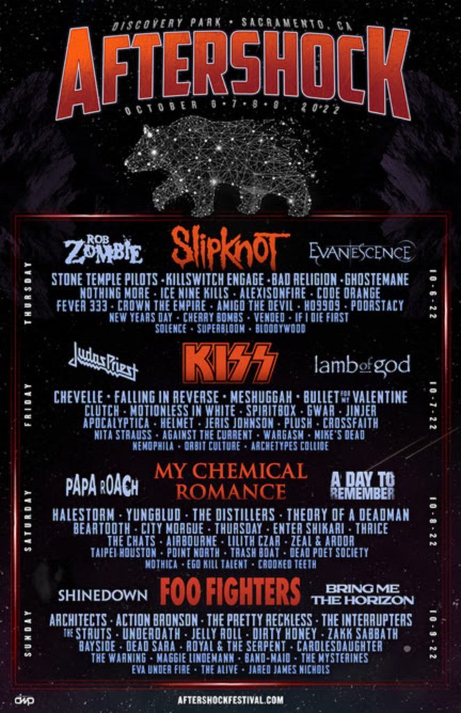 Aftershock 2022 West Coast’s Biggest Rock Festival Returns October 6-9