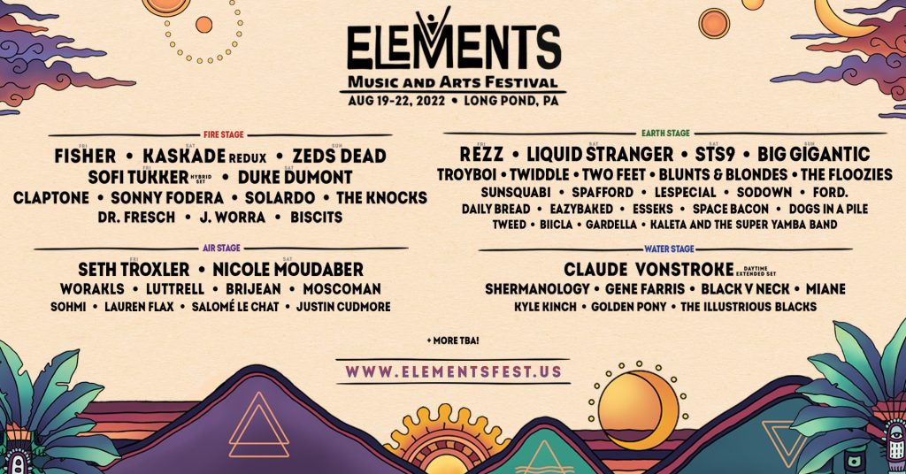 Elements Music Festival Announces 2022 Lineup
